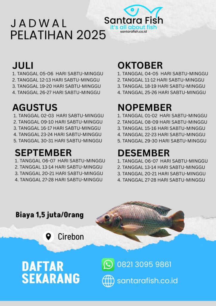 jadwal pelatihan budidaya ikan sistem bioflok 2025