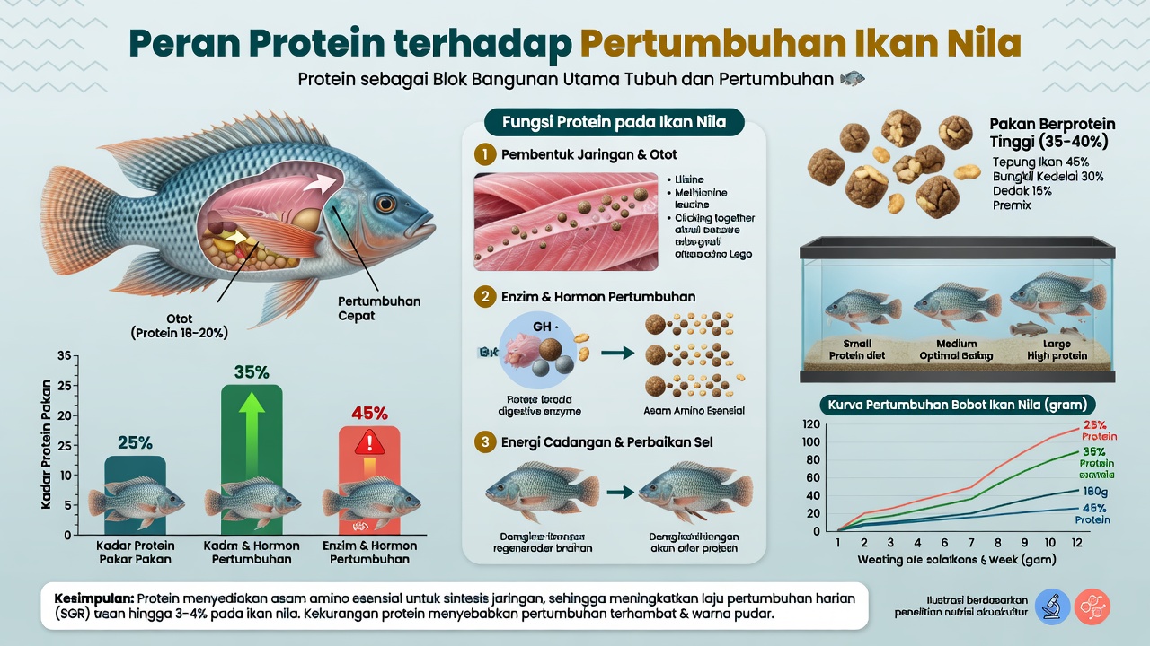 Pengaruh Protein terhadap Pertumbuhan Ikan Nila
