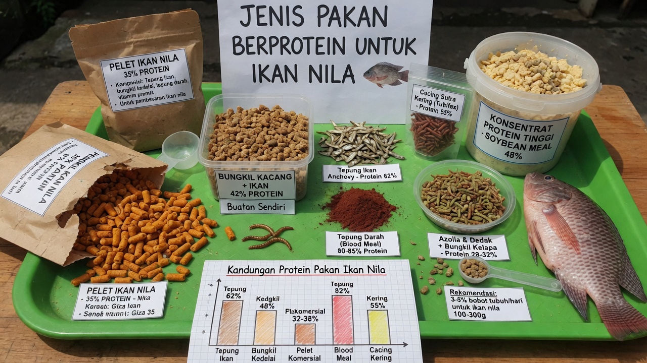 Jenis Pakan Berprotein untuk Ikan Nila